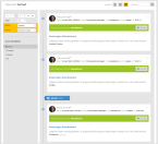 Datensatzänderungne als Timeline angeordnet